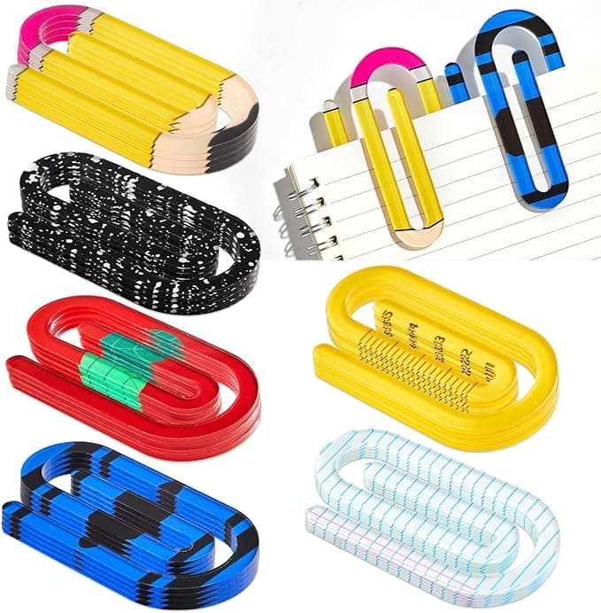 Clips de papel en acríloco - jumbo