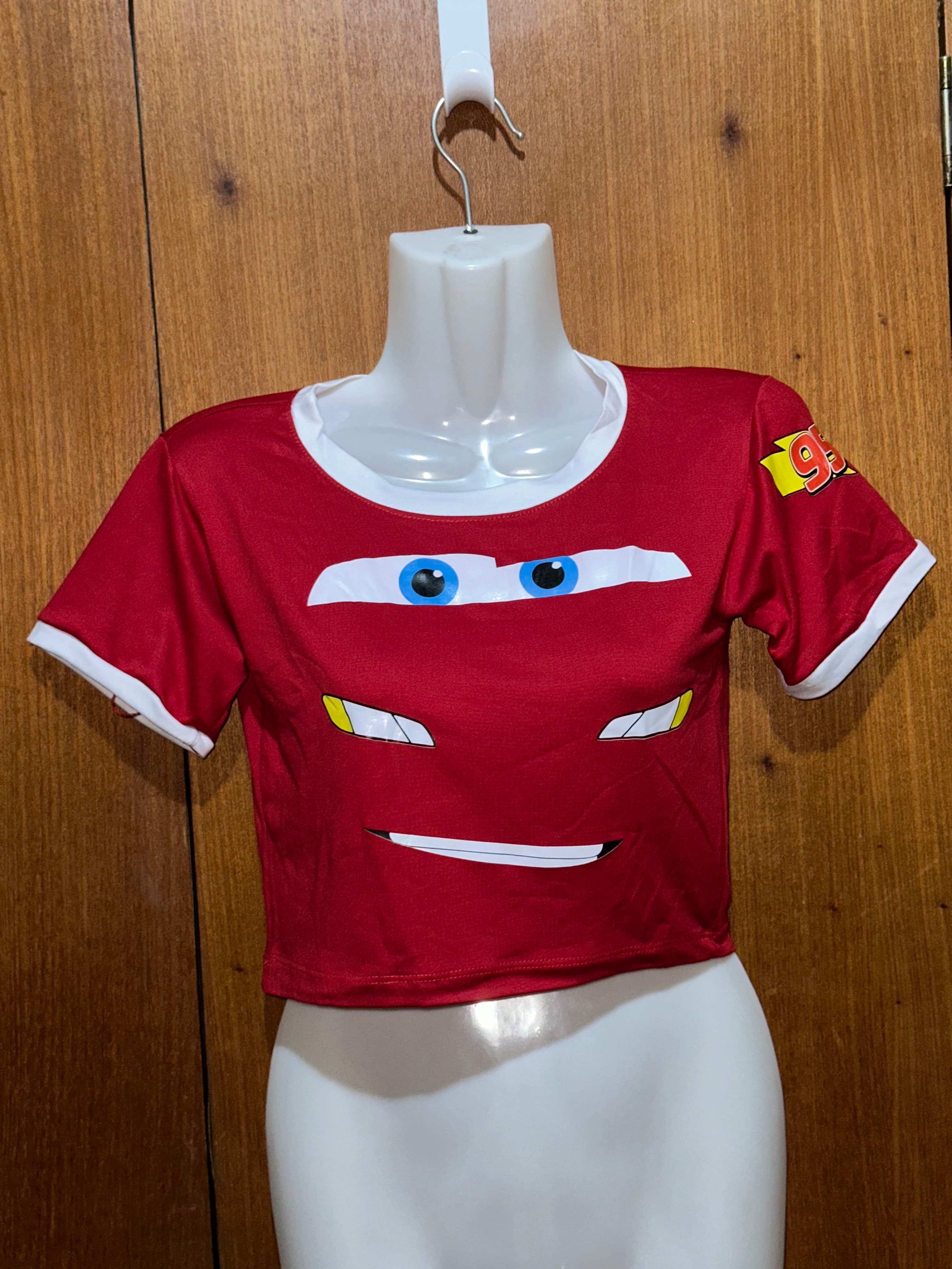 Combo Pareja Cars Croptop y Camisa Caballero