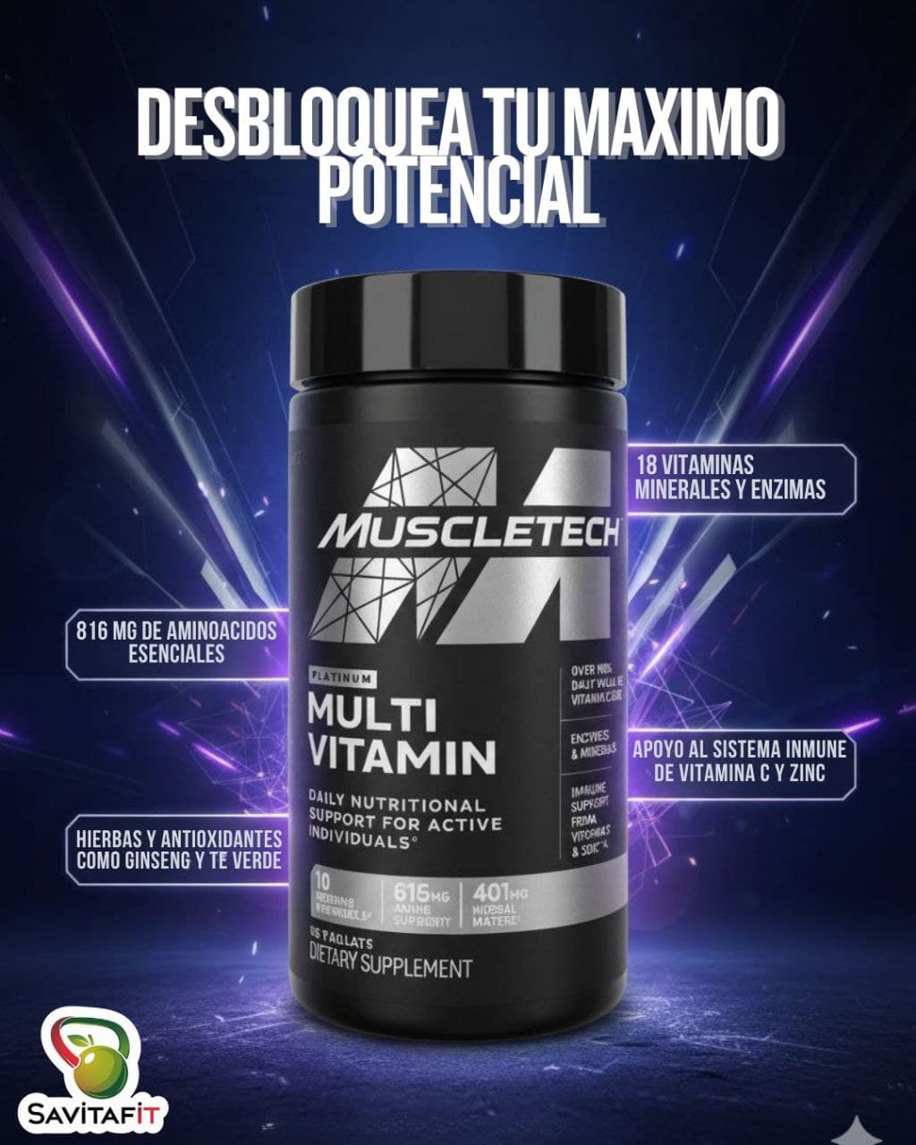 Multi-vitamínico MuscleTech 